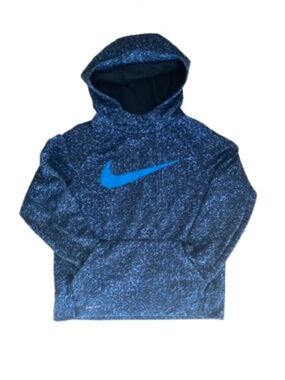 Youth Blue Nike Swoosh Pullover Hoodie Sweater size Youth Small